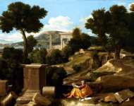 Пейзаж со св.Иоанном Богословом на Патмосе